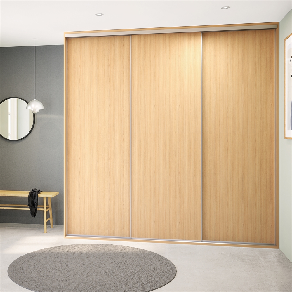 Kitchn Elan skydelåger på mål til garderobe med 3 låger - Total Bredde 121,8 til 363,7 cm