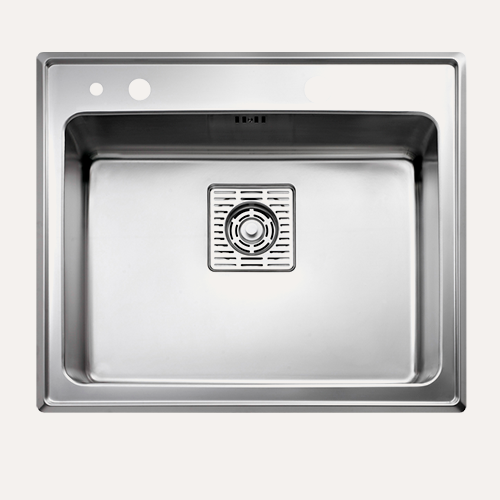Intra Frame 60 SX. Silestone / Kompositsten planlimet køkkenvask