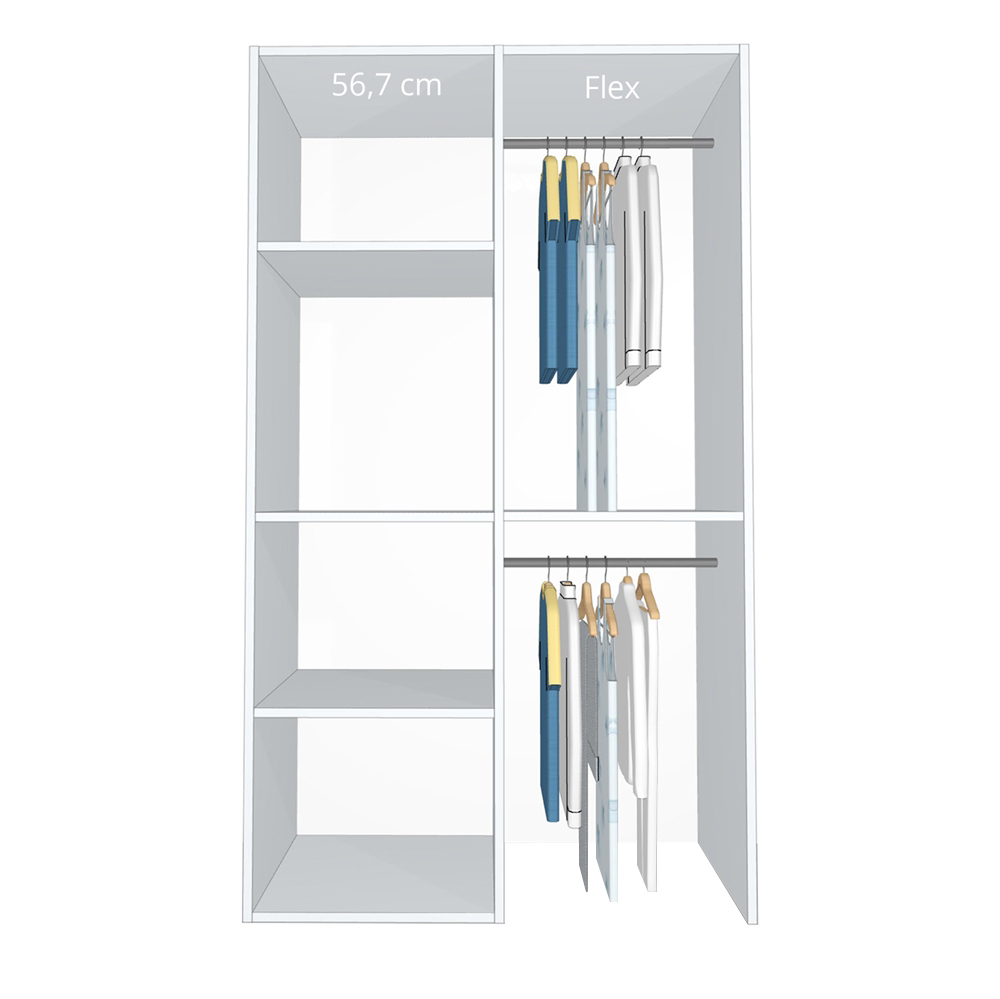 Inventar fra bredde 100 cm til 120 cm - Kitchn - Model A