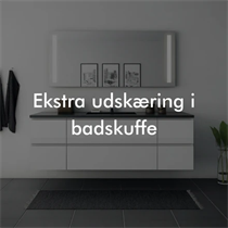 Ekstra udskæring i badskuffe