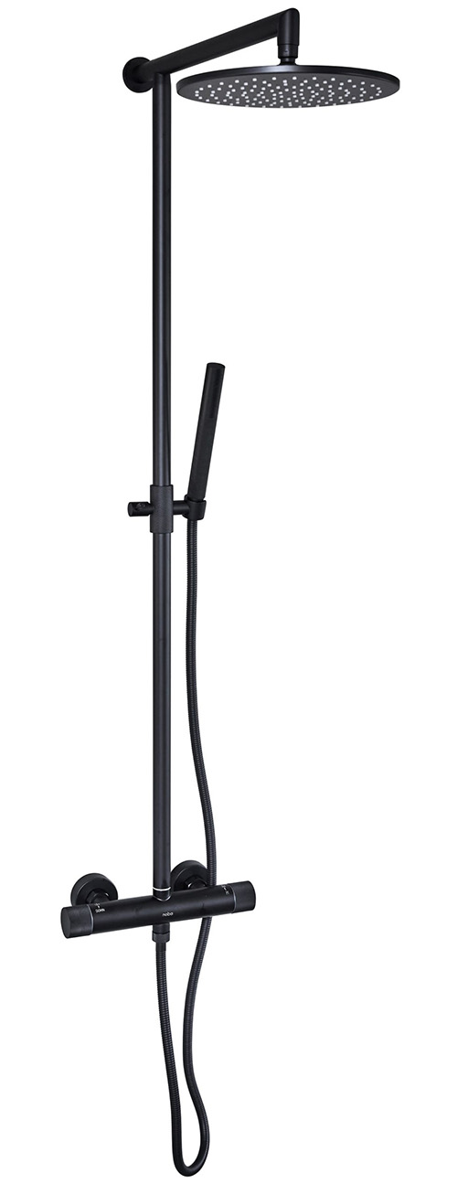 Cassøe brusesæt Crystal Cut - T8 - Mat sort