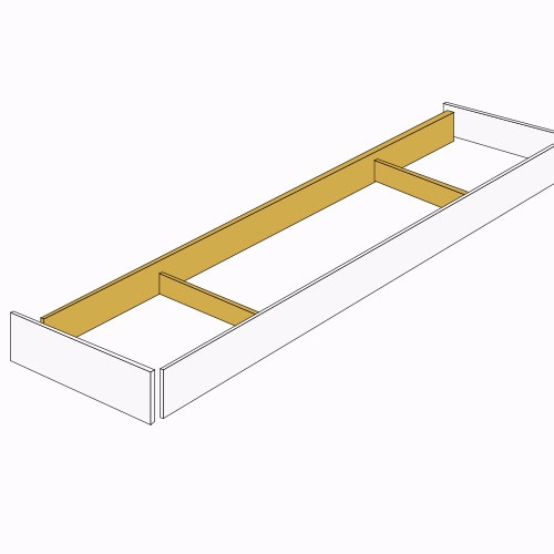 Sokkelsæt Hvid melamin 240x54x16.5cm