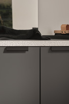 Furnipart - Bench - greb i aluminium børstet mat sort CC60mm L100mm B48,3m