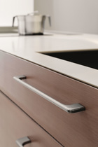 Furnipart - Doppia - greb i aluminium inox look CC256+288mm L296mm B8mm H30m