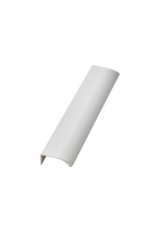 Furnipart - Edge Straight - greb i aluminium NCS 0500 - Mat hvid CC2x80mm