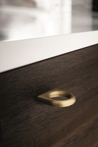 Furnipart - Luck Knob - greb i Zink Børstet guld CC32mm L8mm B40mm H40mm