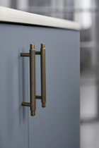 Furnipart - Manor - greb i Zink Antik messing CC128mm L182mm B14mm H36mm Ø14