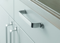 Furnipart - Rio - greb i Zink Inox look CC128mm L164mm B15,8mm H30mm