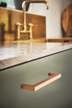 Furnipart - Square 10 Alu - greb i aluminium børstet messing CC128mm L138mm B10m