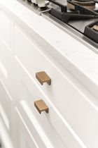 Furnipart - Station Knob - greb i aluminium børstet messing CC32mm L44mm B2