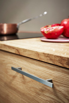 Furnipart - Transit Handle - greb i Zink Inox look CC160mm L219mm B12mm H24mm