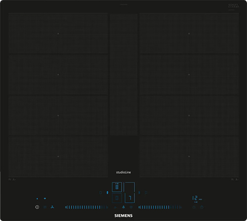 Induktionskogeplade 60 cm Sort, planmontering - CookConnect - Siemens iQ700 - EX607NYV6E