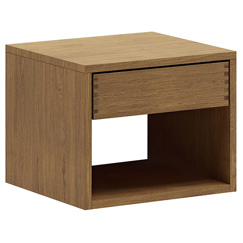 40 cm Mørkolieret Just Wood Snedker Sengebord m/1 skuffe