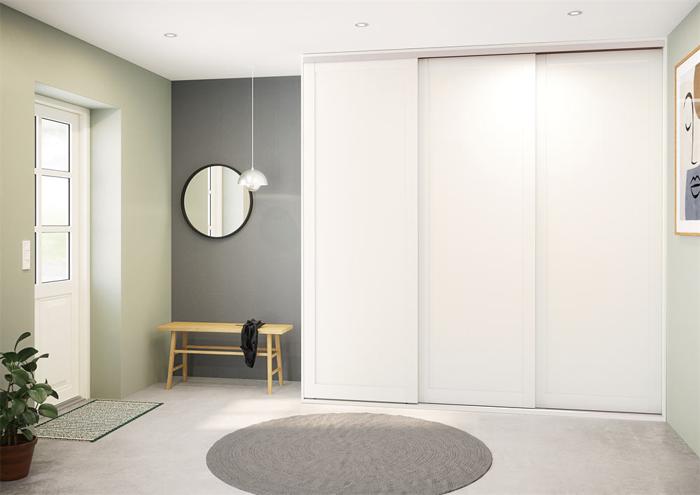 Kitchn Outline skydelåger på mål til garderobe med 3 låger - Total Bredde 148 til 363,7 cm