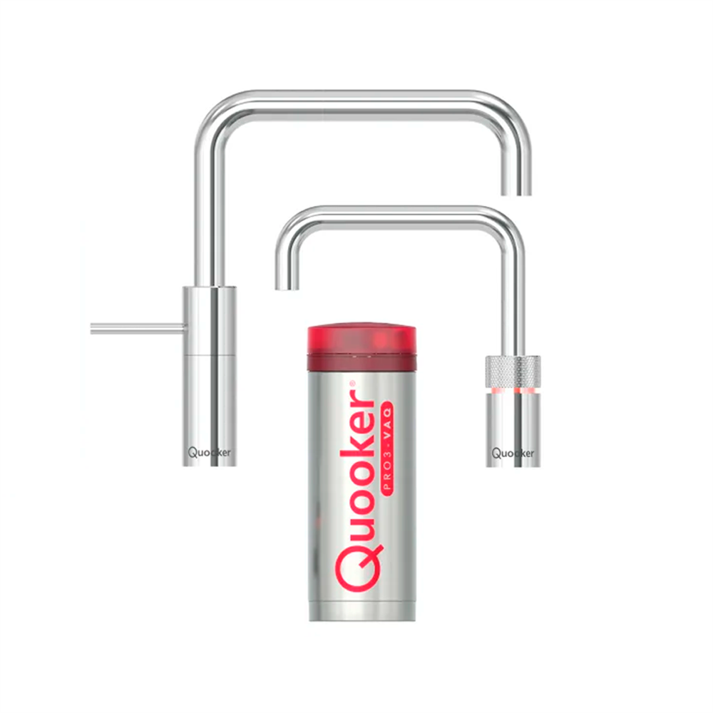 Quooker Nordic Square Twintaps inkl. PRO3 – Krom