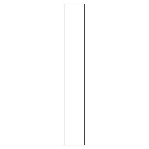 Tilpasning til underskab<br>H: 89,6 cm B: 10 cm