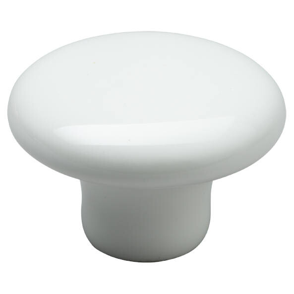 Porcelænsknop i hvid