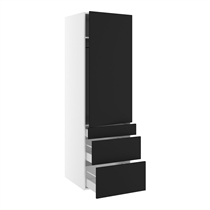 Garderobeskab med skuffer og låge