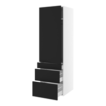 Garderobeskab med skuffer og låge