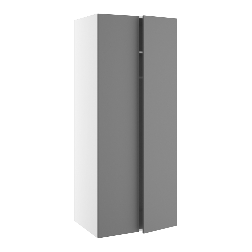 Billede af Bredt tøjskab med 3 hylder, hattehylde og bøjlestang