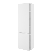 Smalt højskab med 5 hylder - 2-delt låge