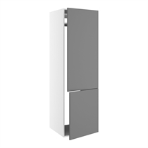 Højskab til integreret køl/frys med 2 låger med hængselsboring