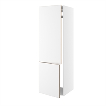 Højskab til integreret køl/frys med 2 låger med hængselsboring