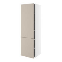 Højskab, 1 låge, 2-delt sammensat, 5 hylder. H:1952 B:600 D:580