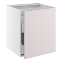 Underskab, 1 låge, 2 bakker (indvendig). H:704 B:600 D:580