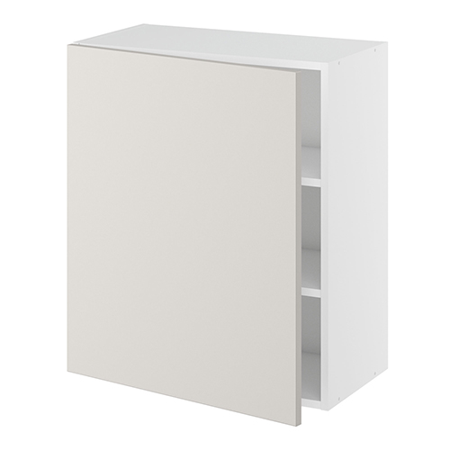 Overskab, 1 låge, 2 hylder. H:704 B:500 D:320