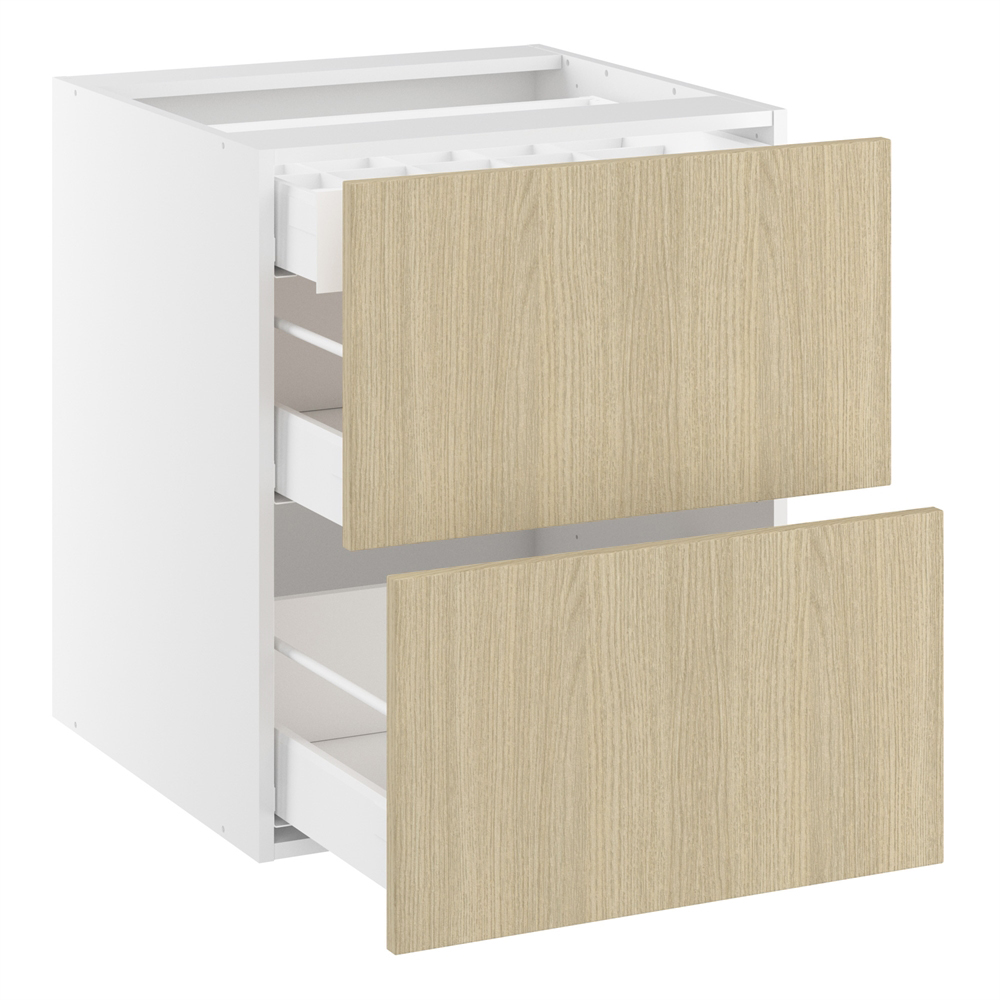 Underskab, 2 skuffer, indv. skuffe. H:704 B:800 D:580