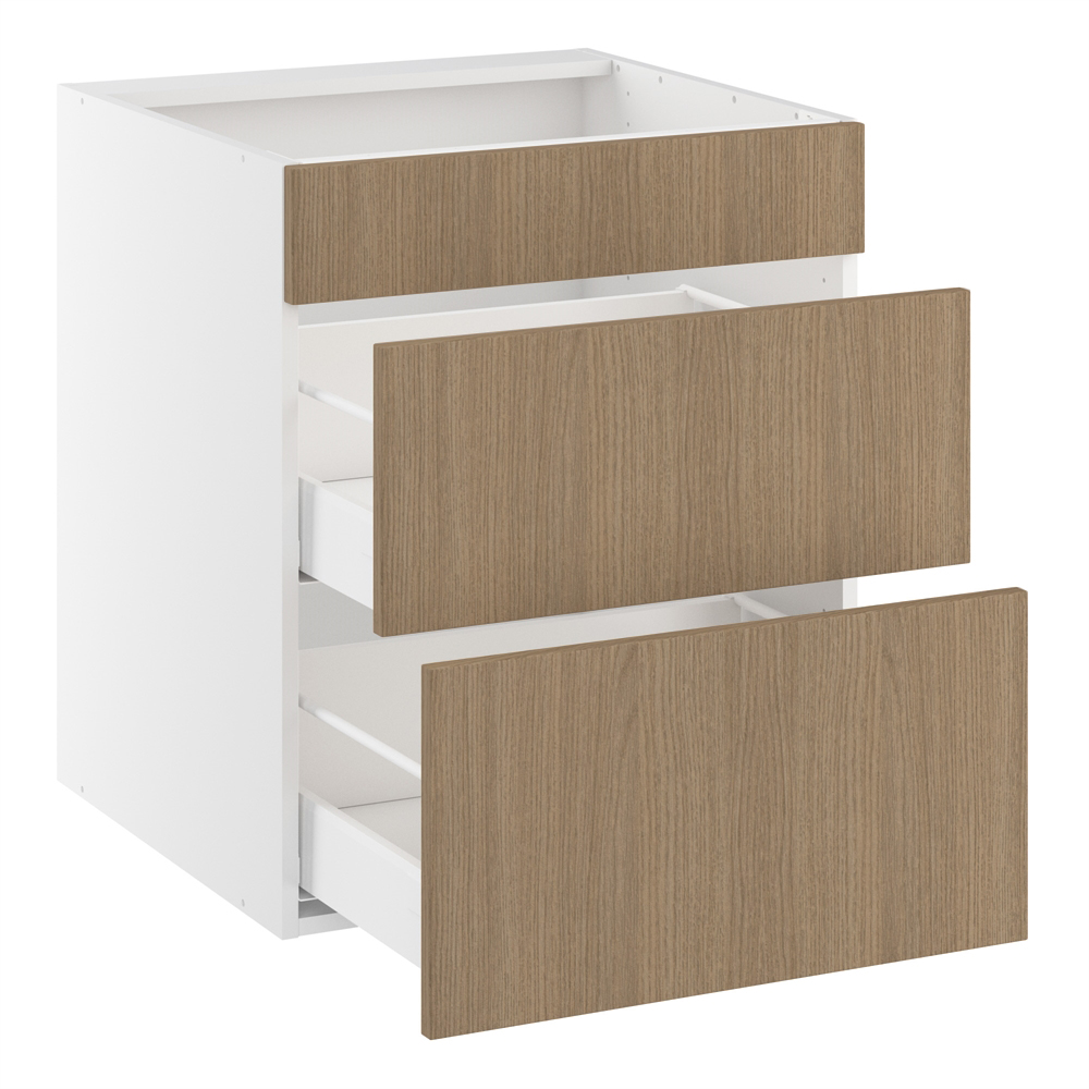 Underskab t/kogeplade, m/metalsarg, blændfront 124mm, 2 skuffer D:500. H:704 B:800 D:580