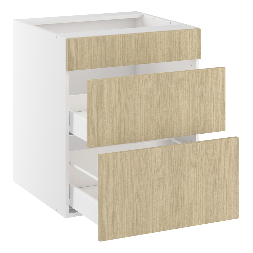 Vaskeskab, blændfront 124mm, 2 skuffer, skuffedybde 270 og 400mm. H:704 B:800 D:580