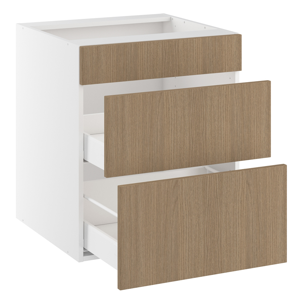 Vaskeskab, blændfront 124mm, 2 skuffer, skuffedybde 270 og 400mm. H:704 B:800 D:580